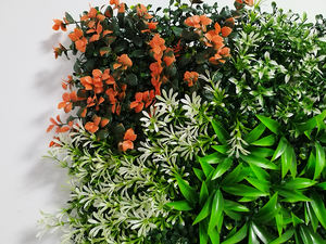 Paneles de valla de cobertura de césped <span class=keywords><strong>artificial</strong></span> alto para exteriores espiral de plástico boj hojas de pino flores pared verde para ocasión de boda - Product Image 2