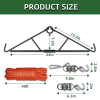 Palan de chasse robuste JH-Mech tenant 400lbs Gambrel Poulie Lift System Wild Tree Mounted Hoist Kit Steel Deer Hoist