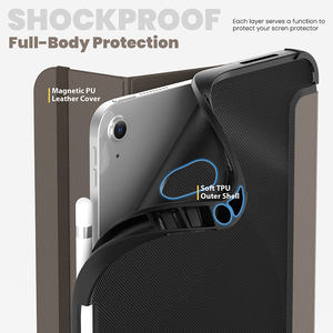 Custodia in pelle PU per iPad di decima generazione da 10.9 pollici 2022 pieghevole cavalletto Business Book Cover con Slot per matite - Product Image 4