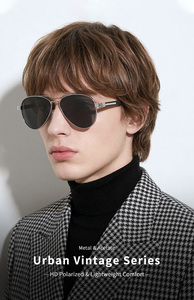 Unisex Aviation Metal Full Rim <strong>Square</strong> Polarized Sunglasses UV400 Protection Ready Stock <strong>Ray</strong> Sun - Product Image 2