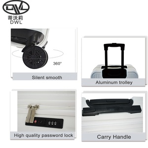 Valise de voyage en aluminium promotionnelle de 18 pouces à prix d'usine Bagages de <span class=keywords><strong>cabine</strong></span> à bord rigide avec cadre en aluminium - Product Image 3