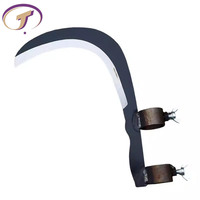 Tête de faucille en acier à haute teneur en carbone pour noix d'aréca avec double pince soudée et support anti-torsion pour la coupe et l'élagage des palmiers