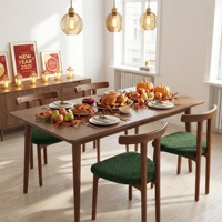 Nouveaux produits de meubles modernes de luxe nordique chaise de salle à manger rembourrée en bois massif ensemble de restaurant en bois hôtel café salon