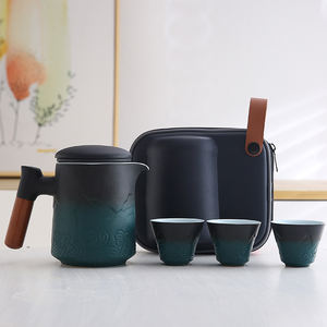 Juego de Té de Viaje de Kung Fu Chino con Bolsa de Almacenamiento Portátil, Juego de Tetera Tradicional China - Product Image 3