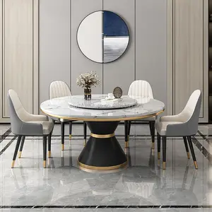 Fibra oro minimalista designer mobili per la casa sala da pranzo tavolo da pranzo set 8 posti moderno classico 4 posti tavolo da pranzo set