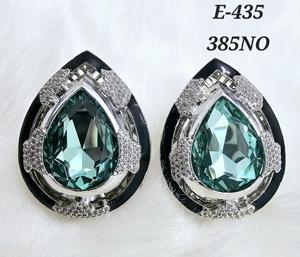 Pendientes atemporales de diamantes americanos, joyería étnica clásica y elegante para bodas, fiestas y uso diario, hechos de latón duradero - Product Image 1