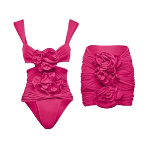 2024 3D fleur luxe maillots de bain maillots de bain une pièce maillot de bain maillots de bain Resort mode plage robe gros maillots de bain - Product Image 2
