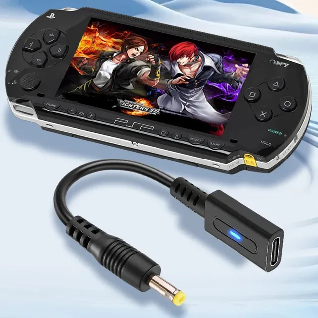 PD USB-C to DC Charging Cable Adapter for PSP1000/2000/3000 Type C Power Supply Fast Charge Cable Gaming Wholesale