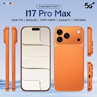 Funda para Teléfono Inteligente I17 Pro 5G a Precio Económico, 16+1TB, Cámara de 108MP, LED, Desbloqueado, 5G para Juegos, Dropshipping