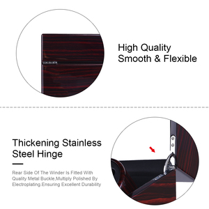 Macchie Quad Motore di Legno Watch Winder per gli <span class=keywords><strong>Orologi</strong></span> Automatici di Imballaggio Trasparente Finestra di Visualizzazione Casella di Avvolgimento - Product Image 5