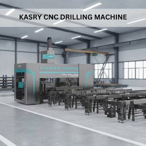 เครื่องเจาะรู 3 มิติ ควบคุมด้วย PLC สำหรับงานอุตสาหกรรม ระบบเจาะรูอัตโนมัติความเร็วสูงสำหรับโครงสร้างเหล็กเอชบีม พร้อมมอเตอร์เกียร์ - Product Image 1