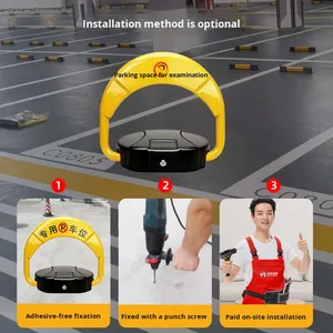 Cảm biến thông minh điều khiển từ xa khóa đỗ xe hợp kim nhôm dày chống va chạm tự động nâng mặt đất chống chiếm dụng - Product Image 4