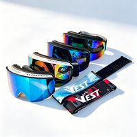 Masque de ski magnétique, échange rapide des verres, protection anti-buée UV400, compatible casque, masque de sport d'hiver personnalisé