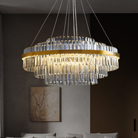 Lustre moderne en cristal pour hôtel, décoration de café, restaurant, salon, éclairage de luxe
