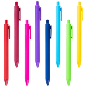 Vente en gros, stylo à bille en plastique, Logo personnalisé, stylo à bille imprimé, plusieurs couleurs, rétractable, caoutchouc souple, clic, stylo en plastique