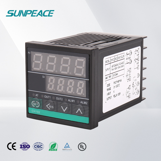 CH102 Digital Display Industrial Temperature Controller Auto-Tuning PID Algorithm for Temperature Controlled Switches (TDS)