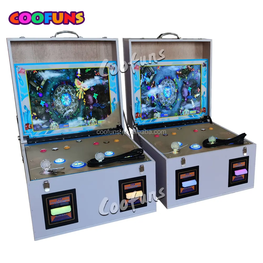 Coofuns Casino 2 Pemain Permainan Ikan Meja Permainan Judi Mesin untuk Dijual dengan Acceptor Tagihan