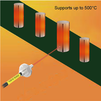 300 ° Sonda de Sensor de Fibra Óptica M4 de Reflexión Difusa Resistente a Altas Temperaturas, Reemplazo para FU-82C
