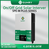 Onduleur solaire hybride SUMRY SPE-M PLUS-4.6KW/6.6KW 220V/230V IP21 Monophasé 24VDC/48VDC MPPT Écran mobile Onde sinusoïdale pure