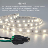 Bloque de terminales de luz LED 5,5*2,1 MM enchufe Jack adaptador conector macho y hembra DC enchufe de alimentación para cámara CCTV