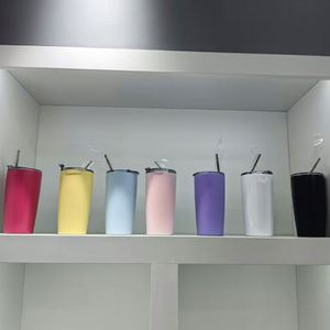 Gobelet isotherme personnalisé en acier inoxydable de 20 oz avec couvercle et paille - Tasse à café de voyage isolée pour cadeaux promotionnels - Product Image 4