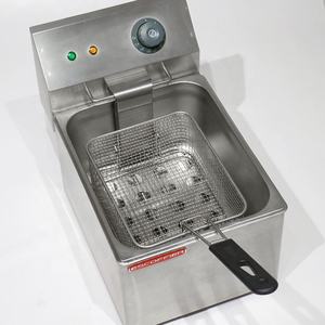 Ustensiles de cuisine commerciaux friteuse électrique à deux réservoirs en acier inoxydable avec deux paniers - Product Image 2