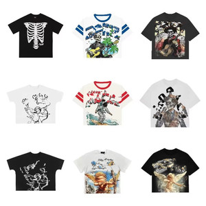 เสื้อยืดสตรีทแวร์พิมพ์ลายกราฟิกขนาดใหญ่ทรงโอเวอร์ไซส์ ผลิตจากผ้าฝ้ายถักคุณภาพสูง 100% เป็นมิตรต่อสิ่งแวดล้อม สำหรับผู้ชาย แบรนด์ Mixed Emotion - Product Image 4