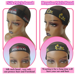 Bán Buôn Biểu Tượng Tùy Chỉnh Lụa Có Thể Điều Chỉnh Đàn Hồi Tan Ban Nhạc Cho Tóc Giả Đàn Hồi Headbands Làm Tóc Giả Tóc Đứng Ren Lưới May - Product Image 3