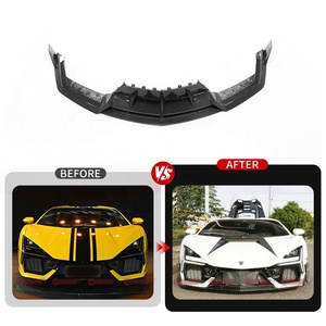 Lèvre avant en fibre de carbone sèche style MSY pour Lamborghini Revuelto, pièces de rechange pour pare-chocs avant - Product Image 2