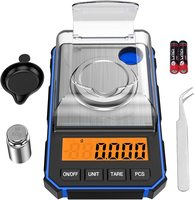 Balance numérique en milligramme 50g/ 0.001g balance à bijoux Portable avec LCD rétro-éclairé balance à poudre de Tare Micro piles incluses