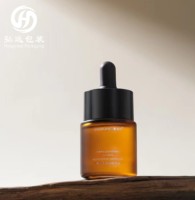 Flacon compte-gouttes cylindrique en verre transparent écologique de 15ml pour crème pour le visage, huiles essentielles, sérums, gouttes pour les yeux