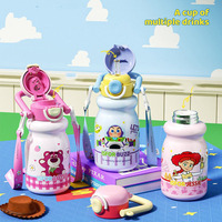 Bouteille d'eau isotherme pour enfants Toy Story, en acier inoxydable 316, Woody Buzz, avec sangle portable, thermos, gourde pour boire en plein air