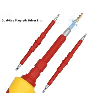 Juego de destornilladores aislados, destornilladores magnéticos multifunción con ranura y Phillips, herramientas manuales de reparación para electricistas profesionales, 8 Uds. - Product Image 4