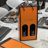 Boîte à vin double pliable en carton ondulé écologique, fabrication professionnelle directe d'usine, OEM, vente en gros, stockage de spiritueux