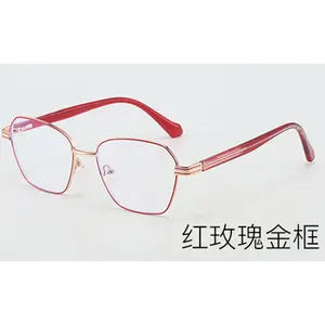 2024new Vogue Anti Blue Light Hot Selling Men Simple Designer Male Frame Metal Classic Optical Glasses Eyewear