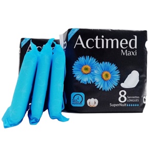 Thêm dài đêm chăm sóc không dệt Bông vệ sinh Pad OEM nhà máy vệ sinh miếng đệm - Product Image 1