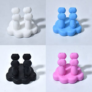 ONEQUAN 4 pièces, crochet mural multifonctionnel en silicone imperméable, adhésif, pour accrocher les clés, les brosses à dents, les serviettes, pour la <span class=keywords><strong>douche</strong></span>, la cuisine, le bureau - Product Image 6