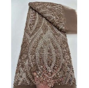 Dentelle française de luxe avec paillettes et perles Perruque HD dentelle frontale perruques de tresse humaine dentelle avant <span class=keywords><strong>robe</strong></span> de mariée sirène - Product Image 2