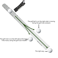 Règle de trajectoire de putter de golf portable et légère en alliage d'aluminium pour entraînement, accessoires de golf