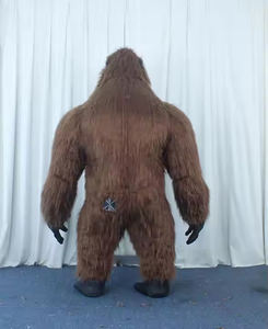 Kostum Maskot Gorila Tiup Ukuran Dewasa, Tahan Lama, Bernapas, Pakaian Plush Portabel, Cocok untuk Acara Karnaval yang Menyenangkan - Product Image 4