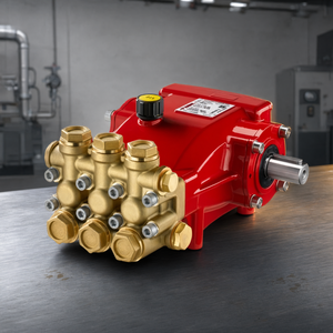 Pompe à piston haute pression Hawk NMT 15.20 rouge pour lavage chimique à l'eau chaude, usage industriel - Product Image 3