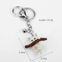 Porte-clés en PVC personnalisé en 3D, sublimation, motif chat mignon, porte-clés en plastique pour cadeaux promotionnels