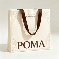 Bolsa de Papel de Regalo de Lujo Personalizada con su Propio Logotipo, Bolsas de Papel Negro con Asas para Empacar Ropa