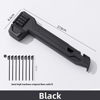 Marteau de tente multifonctionnel d'extérieur, outil de camping portable, tête de marteau surdimensionnée anti-perte, manche en fer et plastique PP