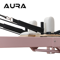 Reformer de Pilates en aluminium léger et durable pour studio de Pilates, exercices corporels, facile à déplacer avec roues intégrées, garantie de 3 ans