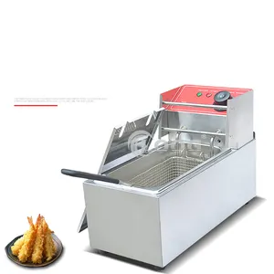 Goodloog Komersial Silinder Tunggal Electric Fryer Donat Oil Fryer Komersial Listrik Kentang Chip Fryer untuk Dijual