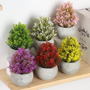 Plantes artificielles en plastique bon marché en gros, fleurs décoratives, plantes en pot artificielles, Noël, Thanksgiving, Nouvel An, durables - Product Image 5