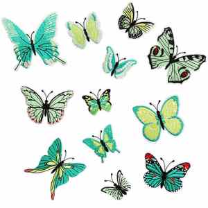 Nouveaux patchs brodés multicolores en forme de papillon à coller sur les vêtements - Product Image 4