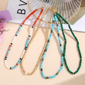 Bohemian Colour Gemstone Beaded Healing Handmade Choker Necklace for Woman Natural Semi-precious Stone Choker Necklace Jewelry - Product Image 1