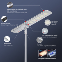 SRESKY Lámpara Solar LED Todo en Uno para Calle, Luces Solares con Celdas Solares, Foco LED Solar de 60W 80W 100W, Luz Solar con Sensor y Autolimpieza